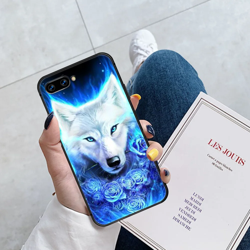 

Animal Wolf Phone Case Cover Hull For HUAWEI Honor 6A 7A 7C 8 8A 8S 8x 9 9x 10 10i 20 Lite Pro black Cell Trend Prime Tpu Bumper