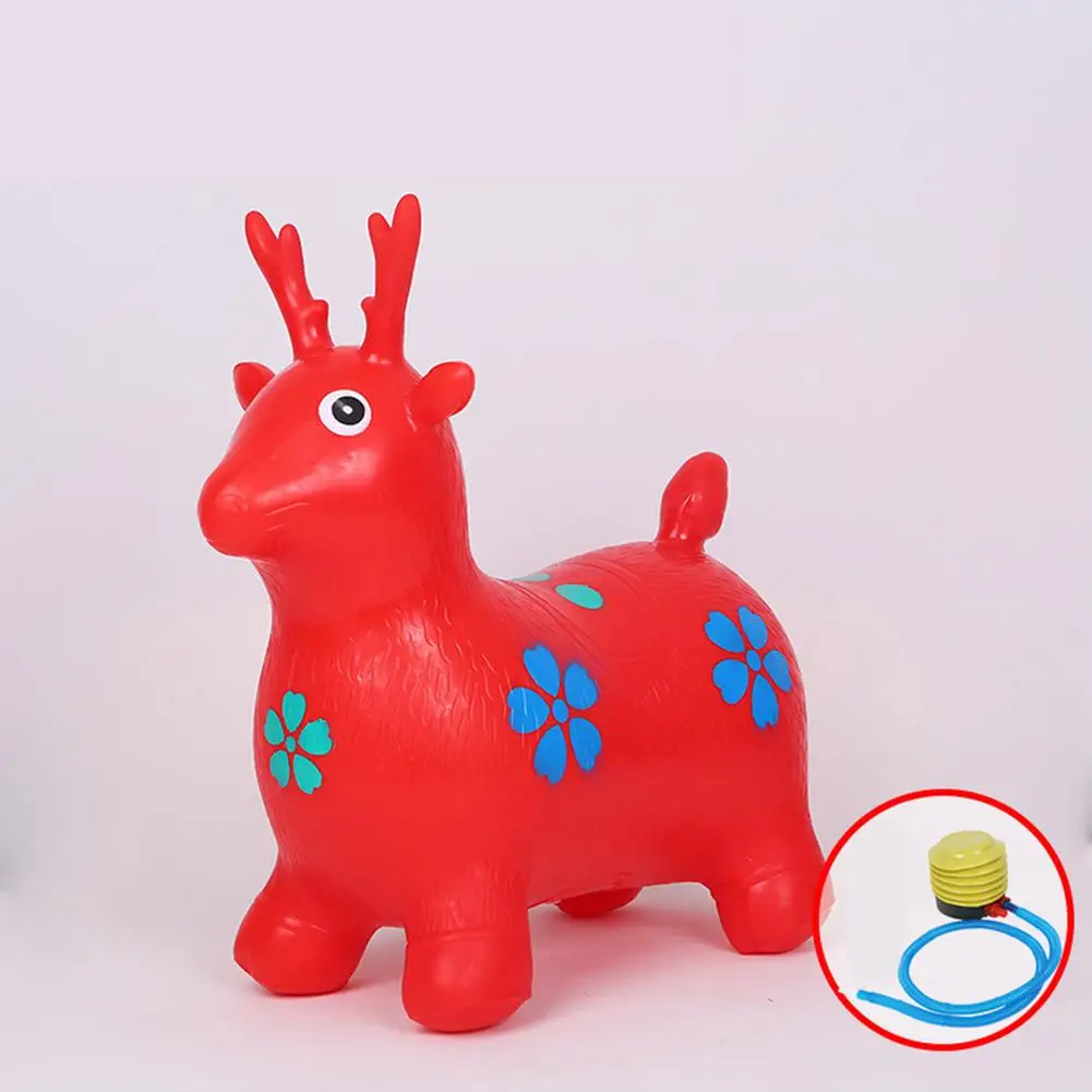 no music deer Детская надувная игрушка для верховой езды, уличная детская утолщенная езда, гарцующая лошадь, игровой домик, игрушки, рождественский подарок - Цвет: no music deer