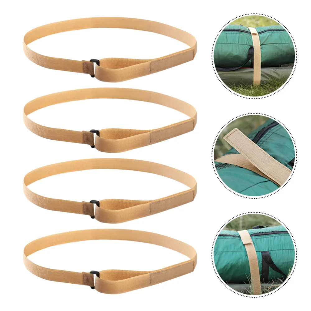 

4 Pairs of 8Pcs Camping Luggage Lashing Strap Fastening Belt Luggage Buckle Belt