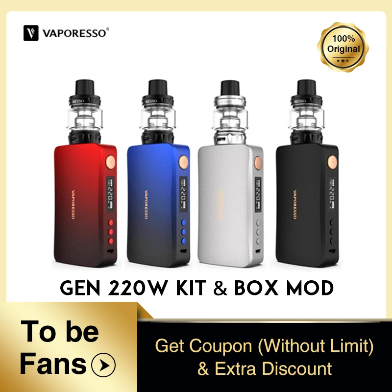 Vaporesso GEN 220 Вт вейп бокс мод электронная сигарета набор жидкость для вейпа
