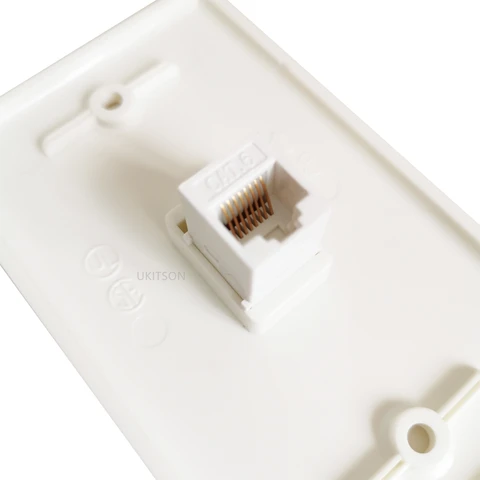 1 порт CAT6 RJ45 настенный разъем Keystone Jack женский к женскому разъему Lan в белом цвете для интернет патч-корда сша лицевая панель