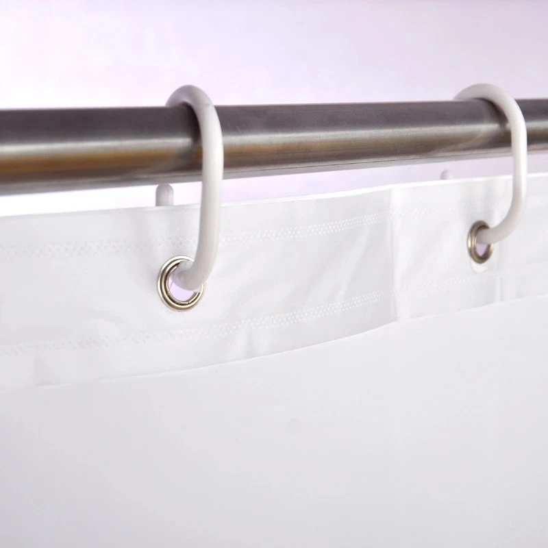 

Nordic Style Thick Solid White Color Bathroom Curtains Waterproof Peva Shower CurtainBathtub Mildew Free Bath Screens With Hook