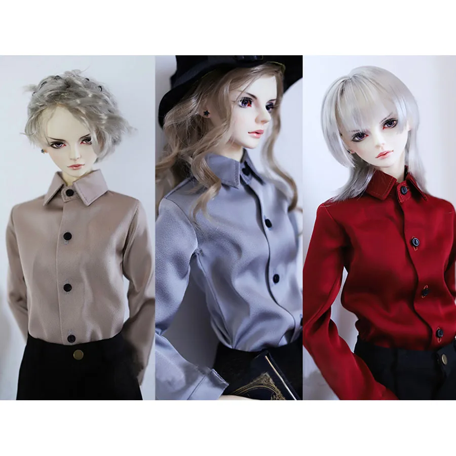 

[wamami] 529# Claret-Red Satin Shirt/Pants Outfit 1/4 MSD 1/3 SD DZ SD17 DZ70 BJD Dollfie