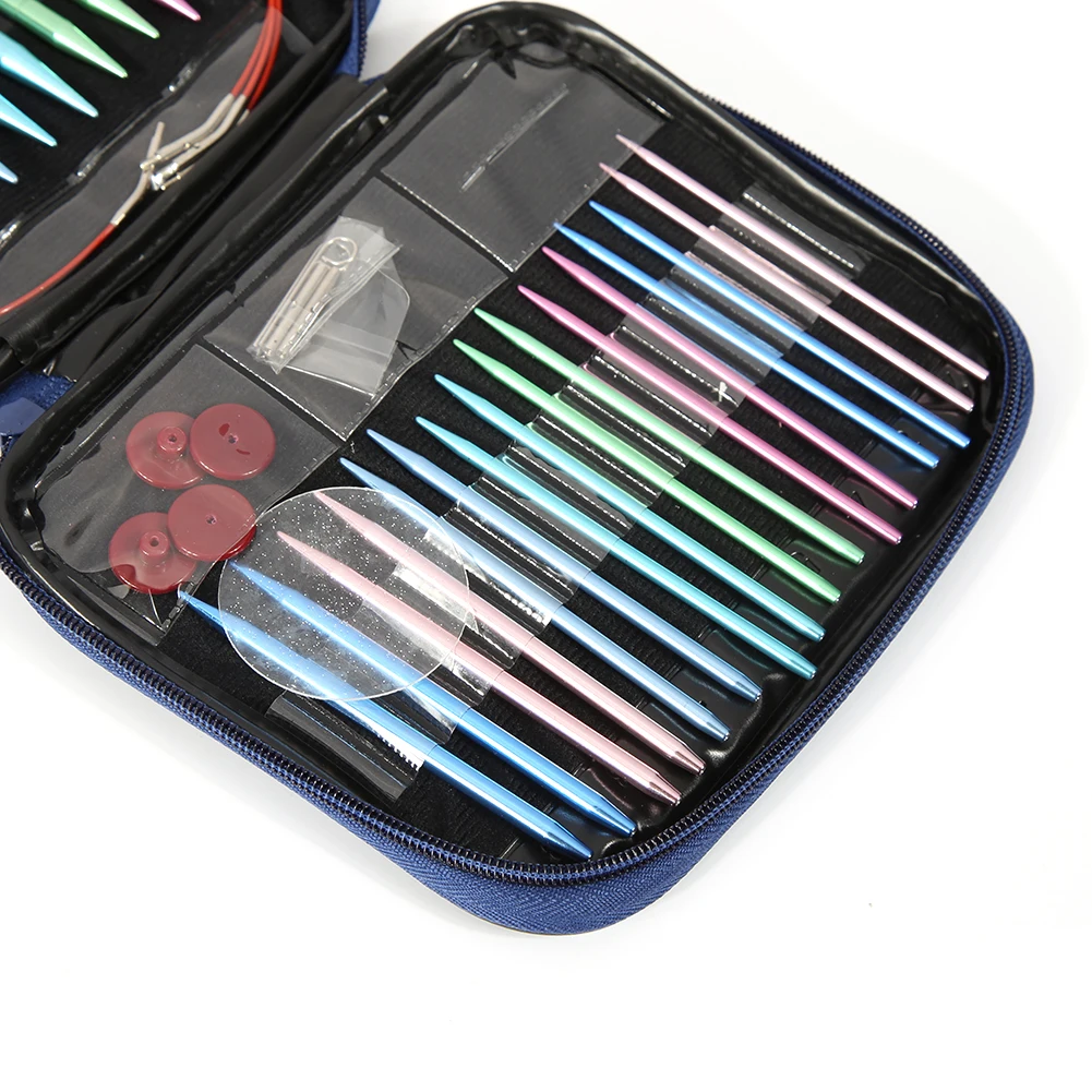 13 пар алюминиевых круговых вязальных спиц набор колец Сменная головка вязальные