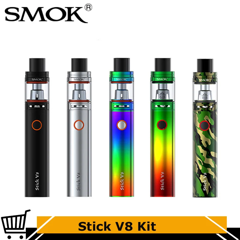 UK склад оригинальные электронные сигареты Smok Stick V8 комплект с 5 мл TFV8 большой