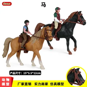 Simulation Hollow Animals Horse Racing Model Riding Horse Action Figures Figurine Maxima Decor Toys Rider Educational Doll Gifts