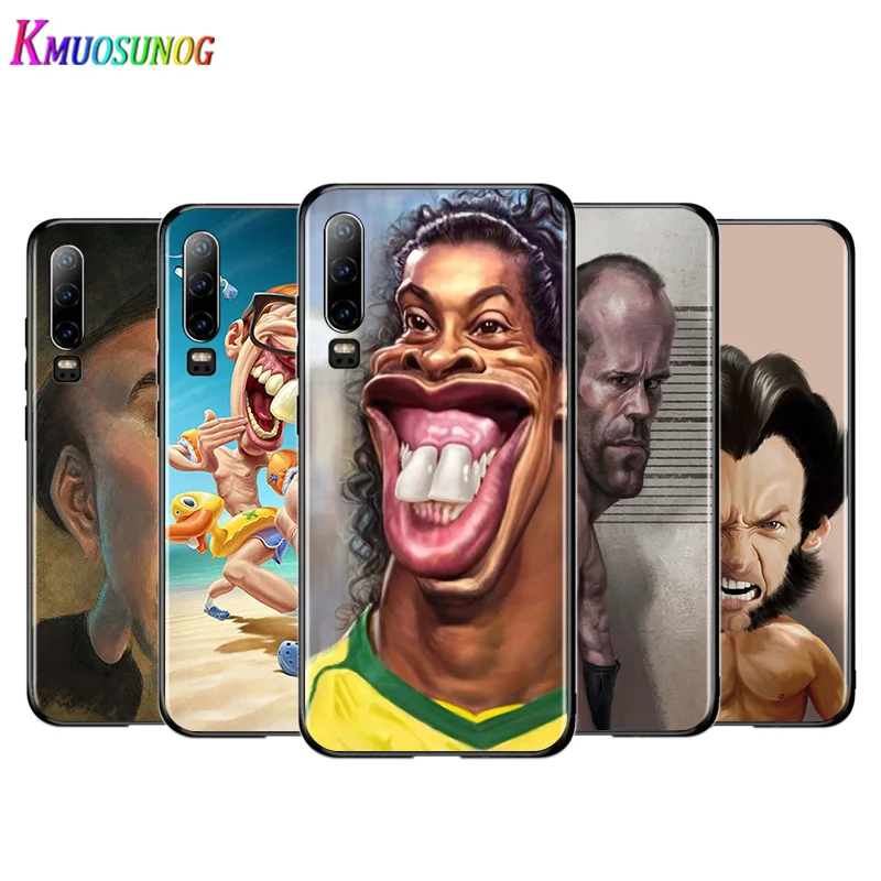 

Funny Funny Superstar For Huawei P40 P30 P20 P10 P9 P8 Lite E mini Pro Plus 5G 2017 2019 Silicone Black Soft Glass Phone Case