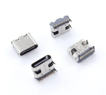 

10PCS SMT USB 3.1 Type-C 16pin female connector For Mobile Phone Charging port Charging Socket Tow feet plug