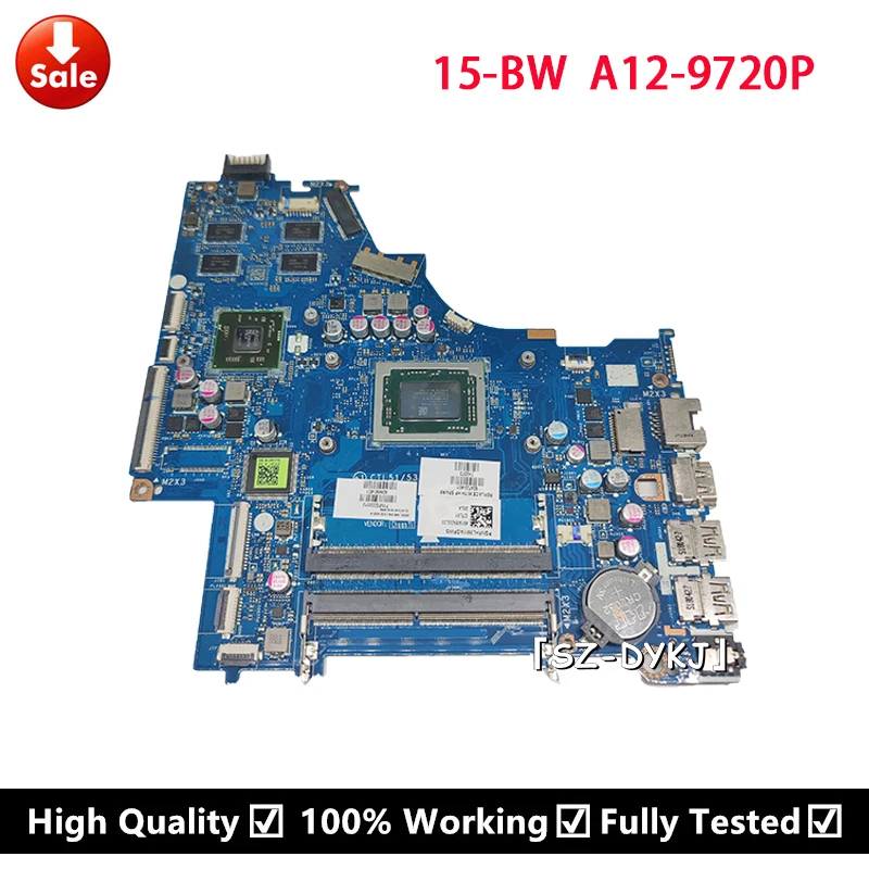 

For HP 15-BW Notebook PC Laptop Motherboard 4GB A12-9720P 924722-001 924722-601 928890-601 LA-E831P Mainboard