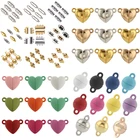 5 шт.компл. круглые фоторазъемы для браслетов ожерелий с родиевой застежкой соединители для изготовления кожаных браслетов ювелирных изделий