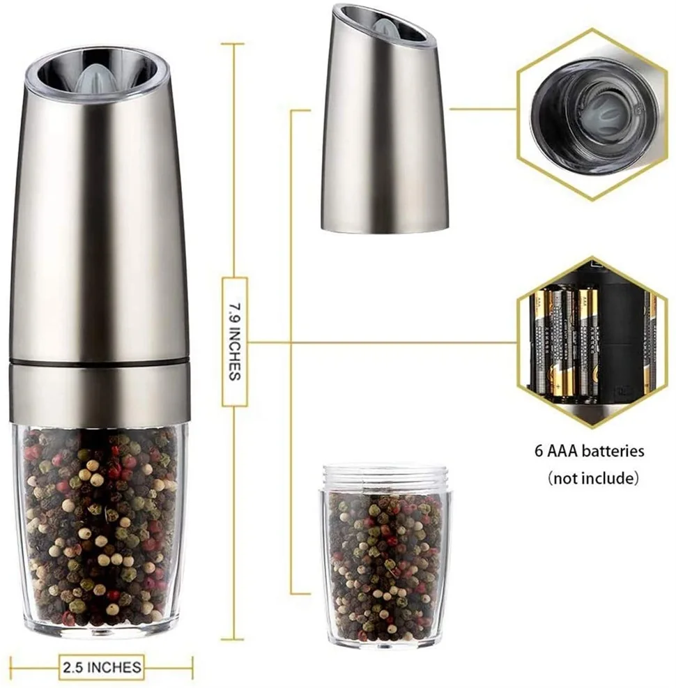 Электрическая гравитационная мельница для перца и соли электрическая специй