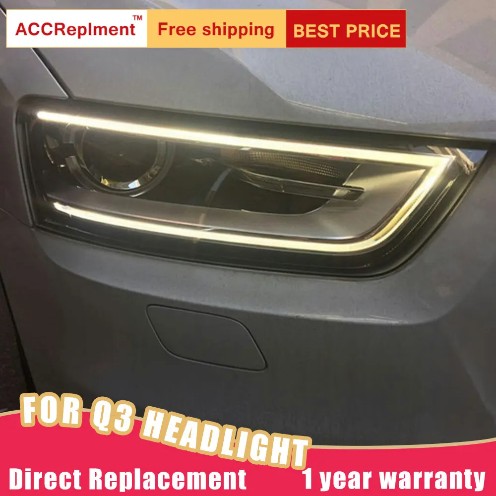 2 шт. светодиодный ные фары для Audi Q3 2013-2015 Автомобильные ангельские глазки