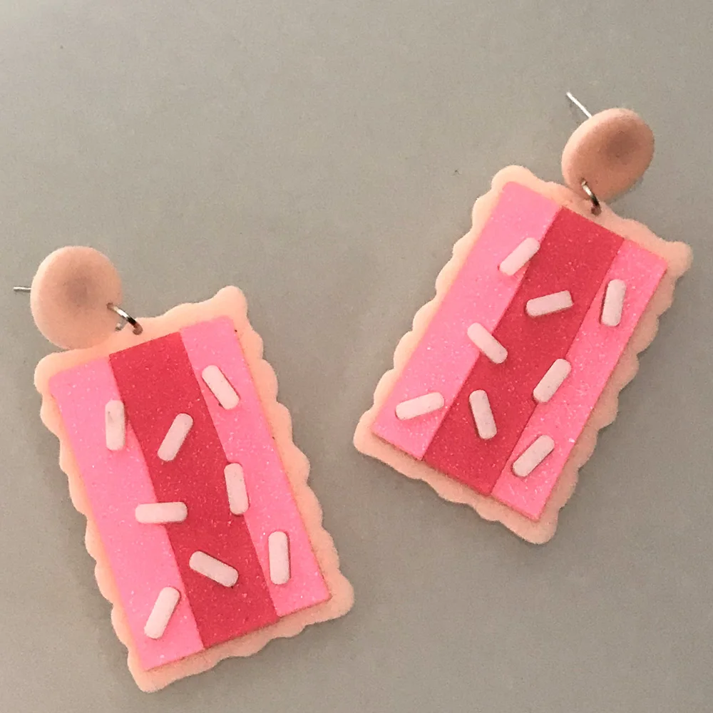 2019 модные забавные дизайнерские акриловые висячие серьги в виде клубники