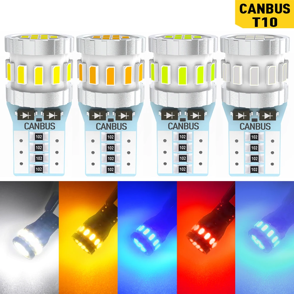 

4 шт., светодиодсветодиодный лампы W5W T10, 12 В, для BMW, Audi, Mercedes Benz 2821