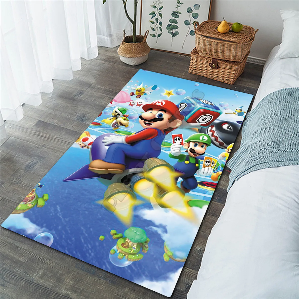

Super Mario carpet Square Anti-Skid Area Floor Mat 3D Rug Non-slip Mat Dining Room Living Soft Carpet Kids Cartoon Game Mat 11