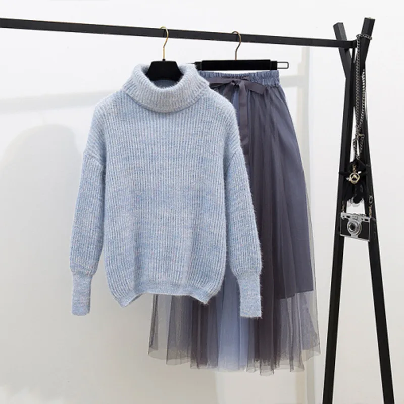 Модная Неделя 2021 модный новый узор свитер с высоким воротником и длинными