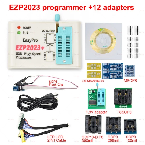 EZP 2023 поддерживает WIN7 и 8 64bit Новый EZP2023 высокоскоростной USB SPI программатор 24 25 93 95EEPROM 25 flash bios Чип EZP2023 15 адаптер