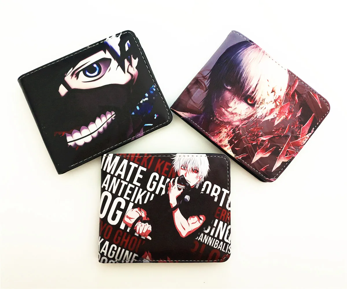 

Anime Tokyo Ghoul Men Women Short Bifold Wallet Faux Leather PU Coin Purse Unisex ID/Credit Card Holder