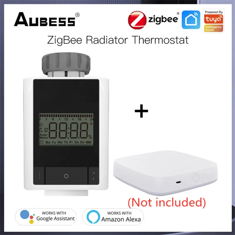 

Tuya ZigBee 3.0 Smart Thermostat Heater TRV Thermostatic Radiator Valve App Remote Voice Control Works With Alexa Google Home