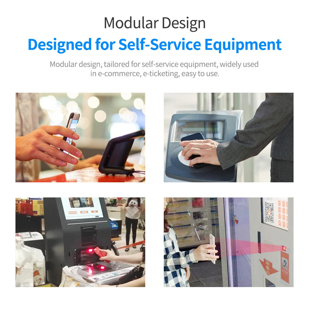 Встроенный сканер штрих-кодов самоиндукционный 1D/2D/QR модуль считывания USB-сканер