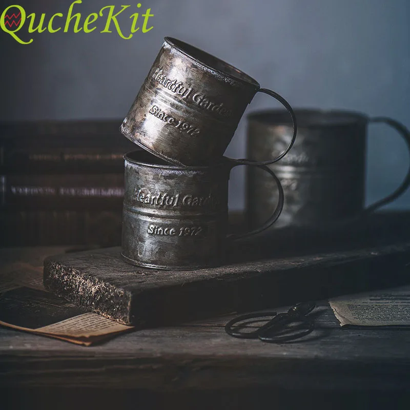 

Ретро посуда для напитков, винтажная кованая железная ваза, старинная ручка, чашка, реквизит для фотографий, еда, фрукты, кофейная чашка, дом...