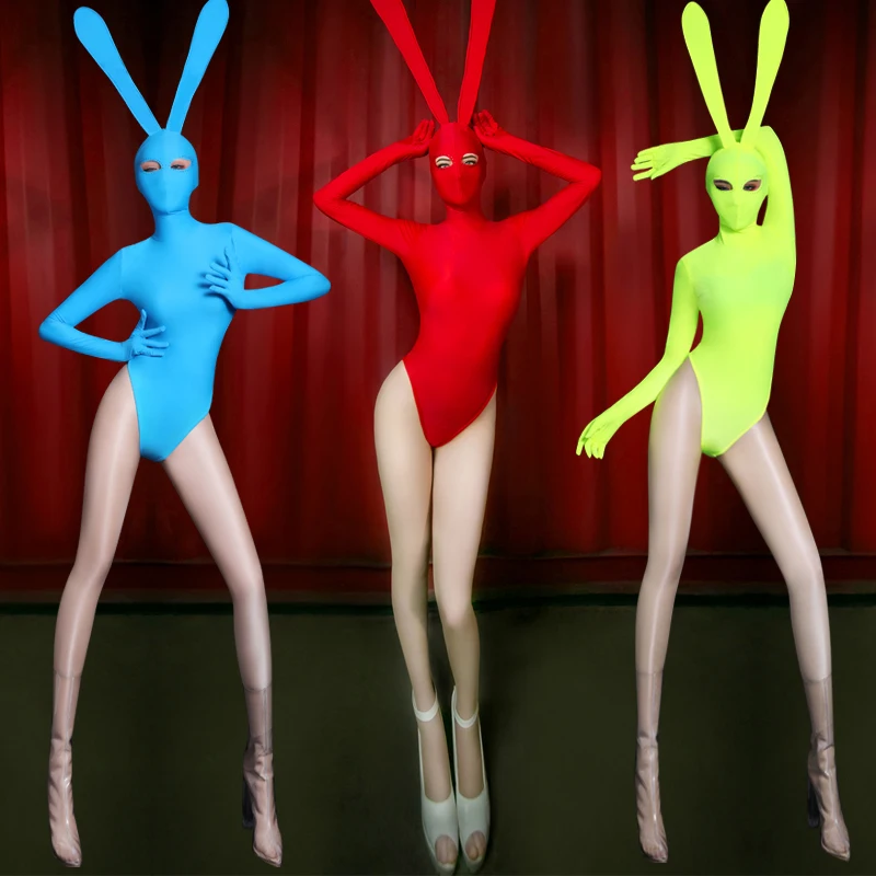 

Sexy Stage Bar Ds Costumes New Nightclub Dj Female Singer Gogo Lead Dancer Costume Sexy Bunny Party Bodysuit