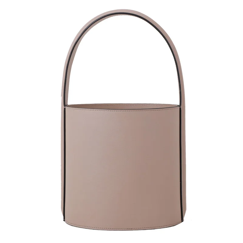 

Leather female bucket bag crocodile pattern portable crossbody bag ins net red luxury bag simple hand womens handbags and purses