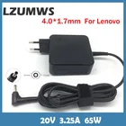Зарядное устройство для ноутбука Lenovo, 20 в, 4,0 А, 65 Вт, 1,7*310 мм