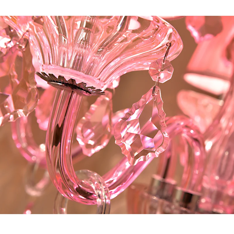 Свадебные розовые хрустальные напольные светодиодные подсвечники для Парижа