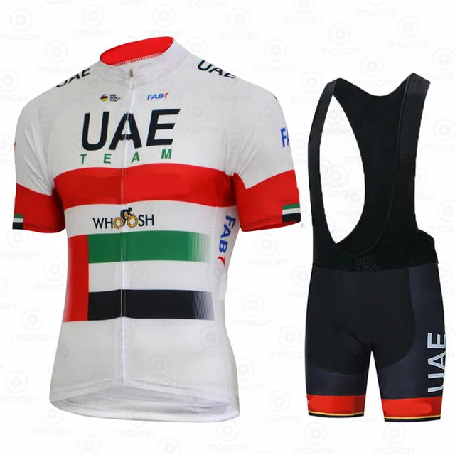 

UAE Team 2021 Cycling Set Professional Clothing Pro Team Jersey Kit Men Short Sleeve Triathlon MTB Outdoor Cycling Jersey