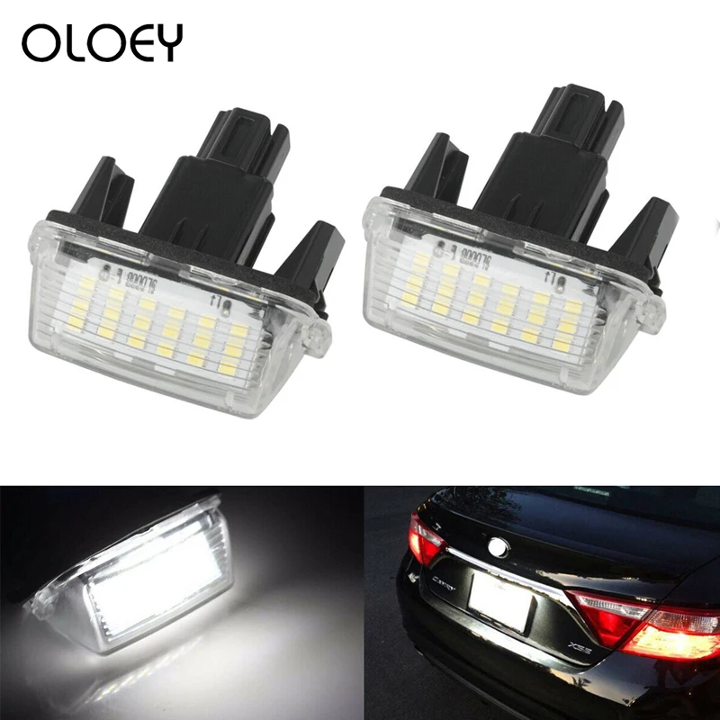 Новый светильник номерного знака 2 шт. для Toyota CAMRY 2012 2015 Yaris/Vitz Camry Corolla Prius C Ractis Verso S CANbus Белый светодиодный 18