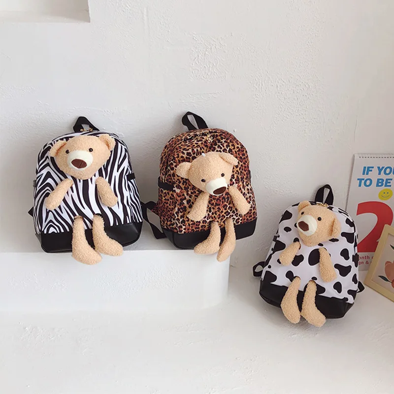 

Children Small Backpack Purse Cartoon Cute School Bags for Kids Boy Girl Leopard School Backpack Baby backpacks