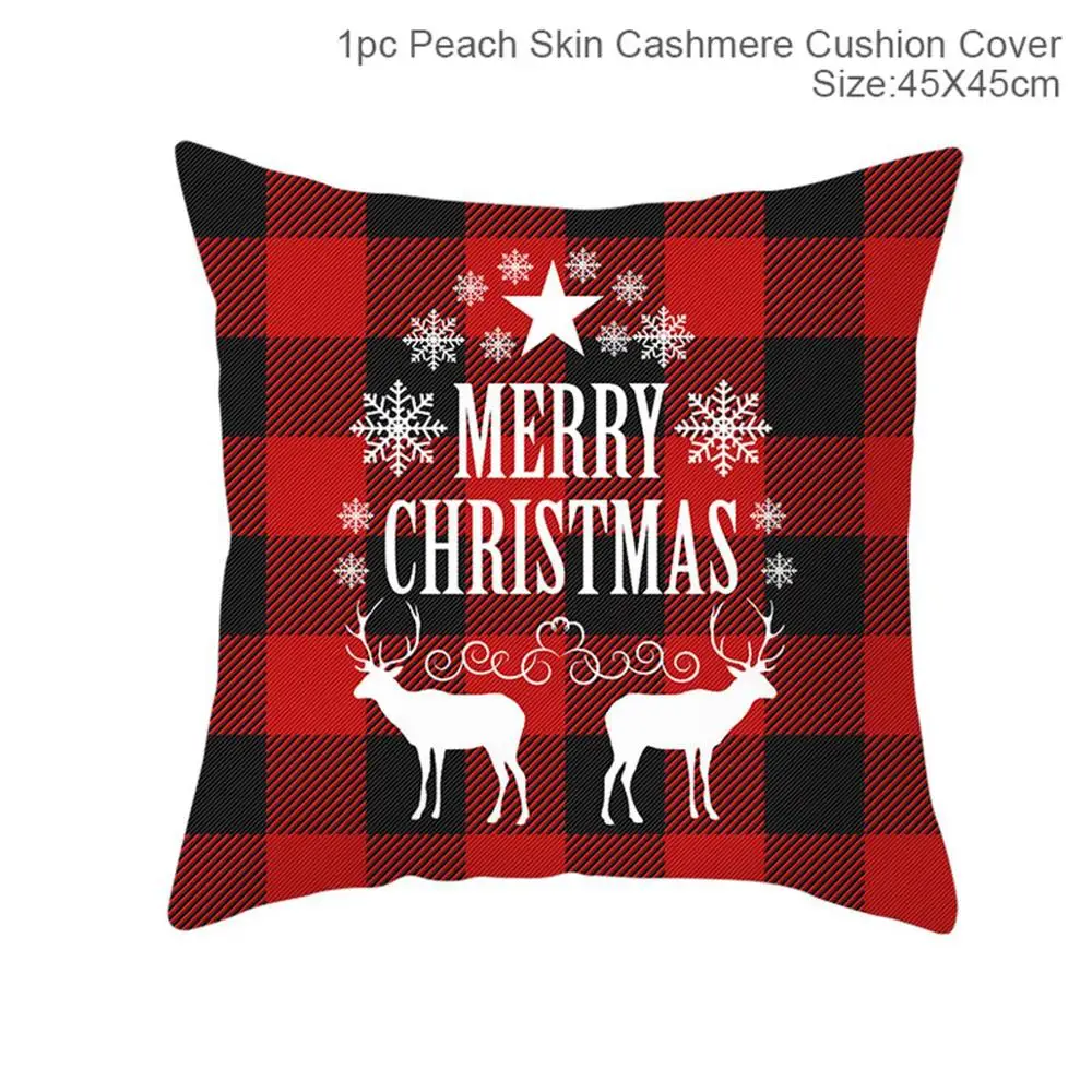 QIFU 45x45cm Elk Snowflake Santa Claus Christmas Pillowcase Christmas Decor for Home Christmas Navidad Xmas New Year - Цвет: Xmas Pillowcase 34