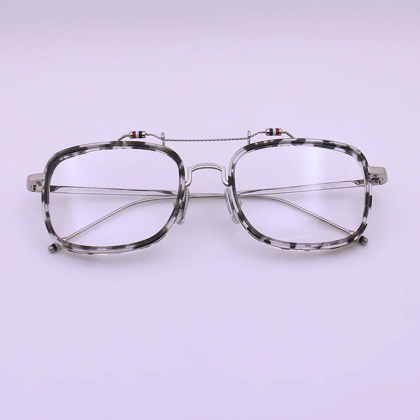 

Top Grade Thom Brand Alloy Acetate Square Eyeglasses TBS816 Frame Men Women Blue Light Glasses Myopia Prescription Original Box
