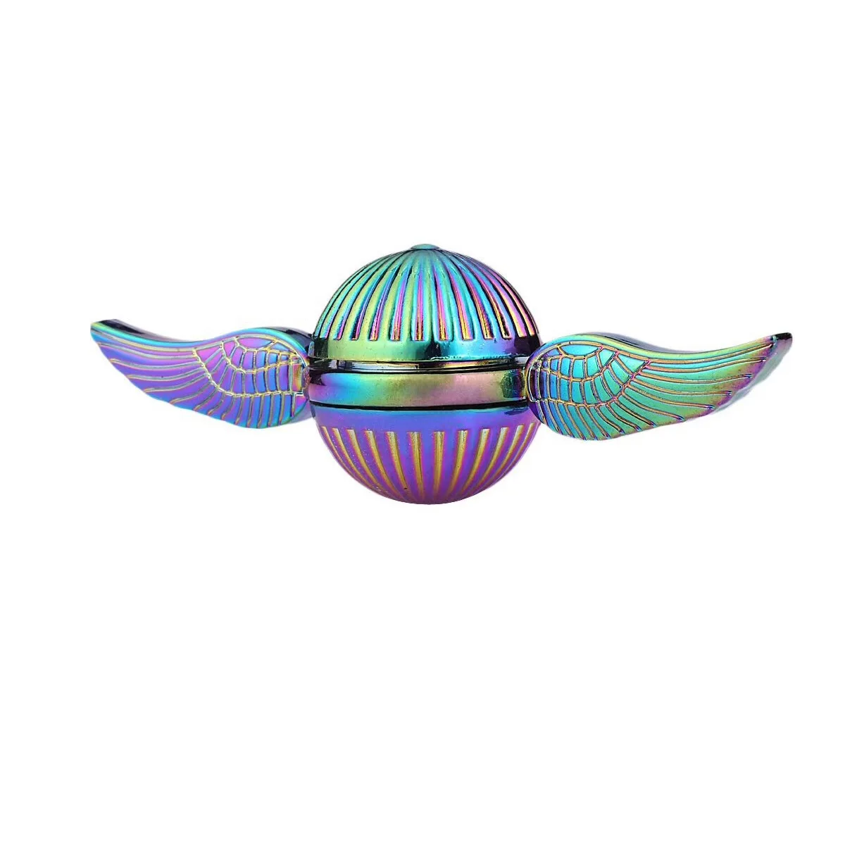 

Golden Snitch Fidget Fingertip Gyro Magic Toys with Wings Relief Stress Metal Fidget Spinners Cupid Hand Spinners Rainbow