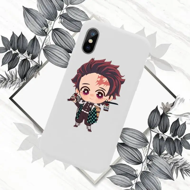 

Demon Slayer Kimetsu No Yaiba Phone Case Candy Color for iPhone 6 7 8 11 12 s mini pro X XS XR MAX Plus