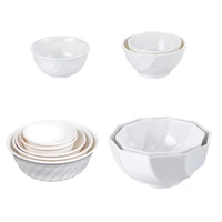 white 4 5 inch small bowl household 5 inch rice bowl restaurant hotel big round bowl a5 melamine imitation porcelain tableware