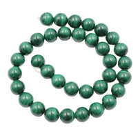 apdgg natural green malachite smooth round beads 12mm genuine malachite gemstone 15 strands jewelry making diy