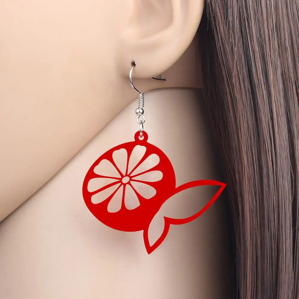 Акриловые большие полые ломтики лимона ARWA украшения для женщин подростков детей