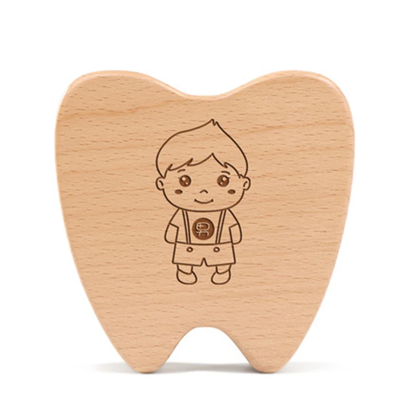 Хит продаж детская деревянная коробка для зубов Детские сувениры мальчиков и