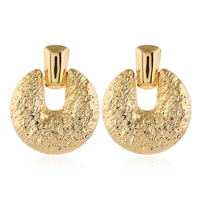 Женские серьги сердечки ZA европейские богемные металлические золотого цвета