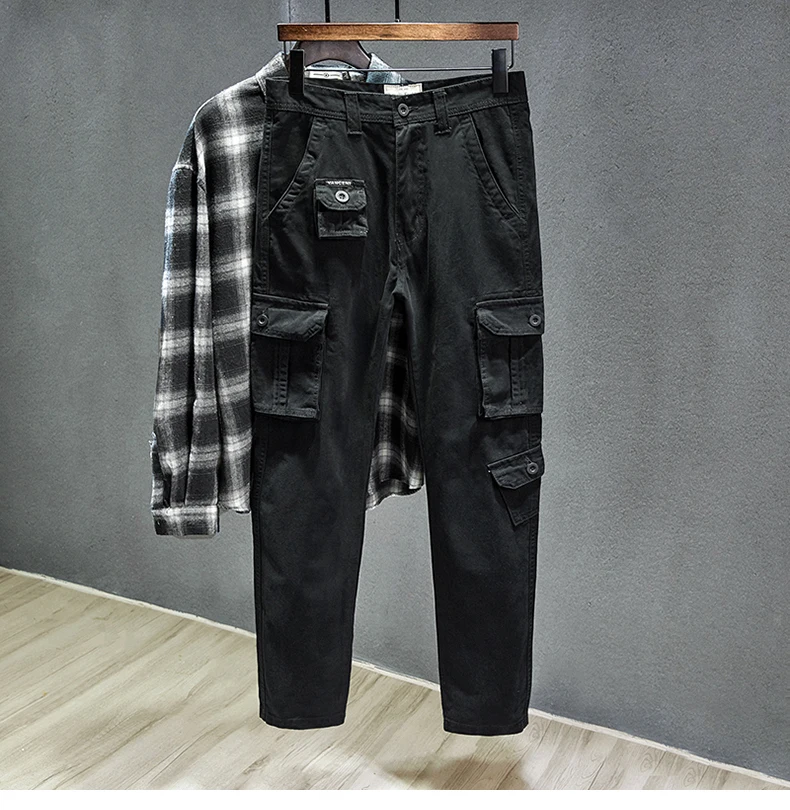 Брюки-карго мужские хлопковые тактический комбинезон в стиле милитари
