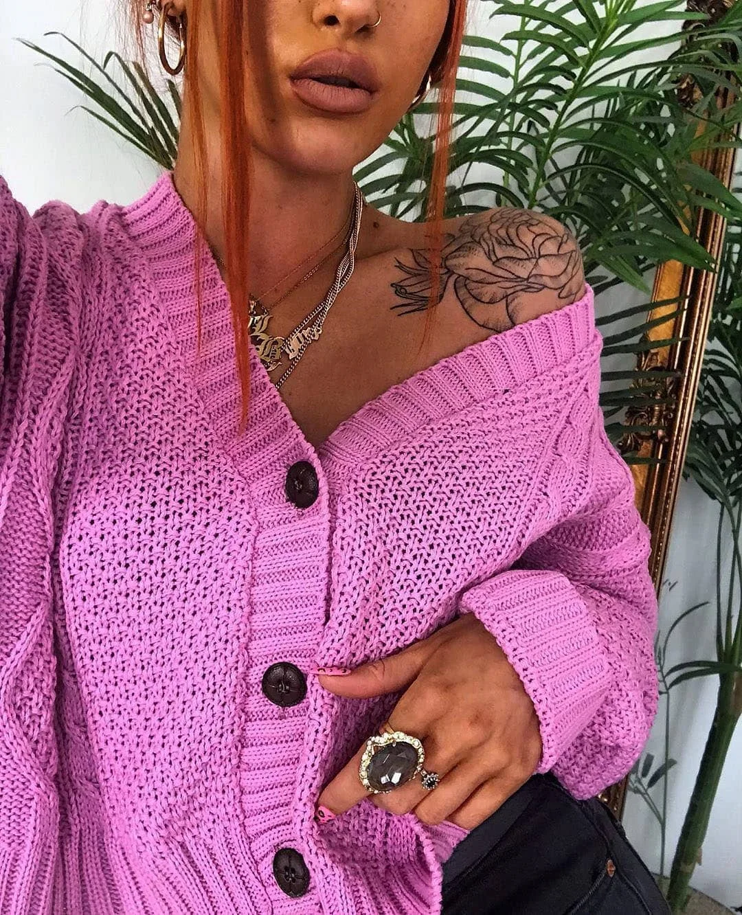 Женский укороченный кардиган вязаный короткий с длинным рукавом крючком |