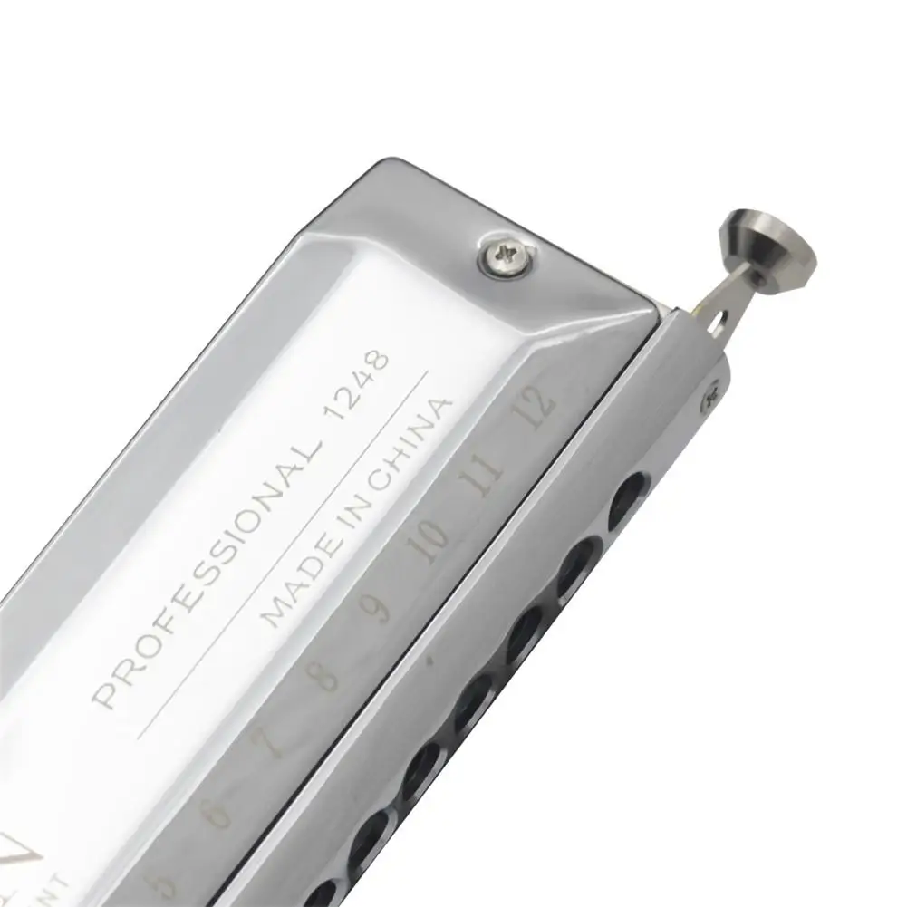 IRIN 1248 12 Holes 48 Tones Chromatic Scale Harmonica + Case Wipe Cloth | Спорт и развлечения