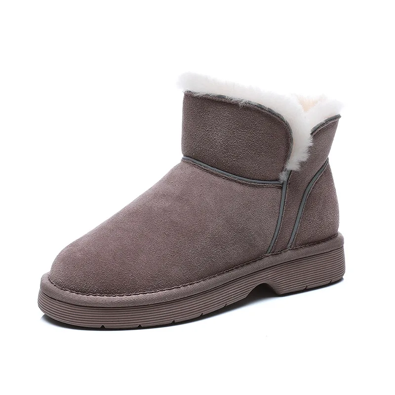 

Shoes For Women 2021 New Platform Winter Women Warm Snow-Boots with Wool Fashion Brand Reflective Strip Design Female Ankle Boot
