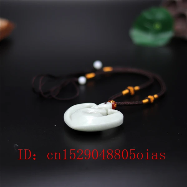 Натуральный белый китайский нефритовый кулон в виде сердца ожерелье модное
