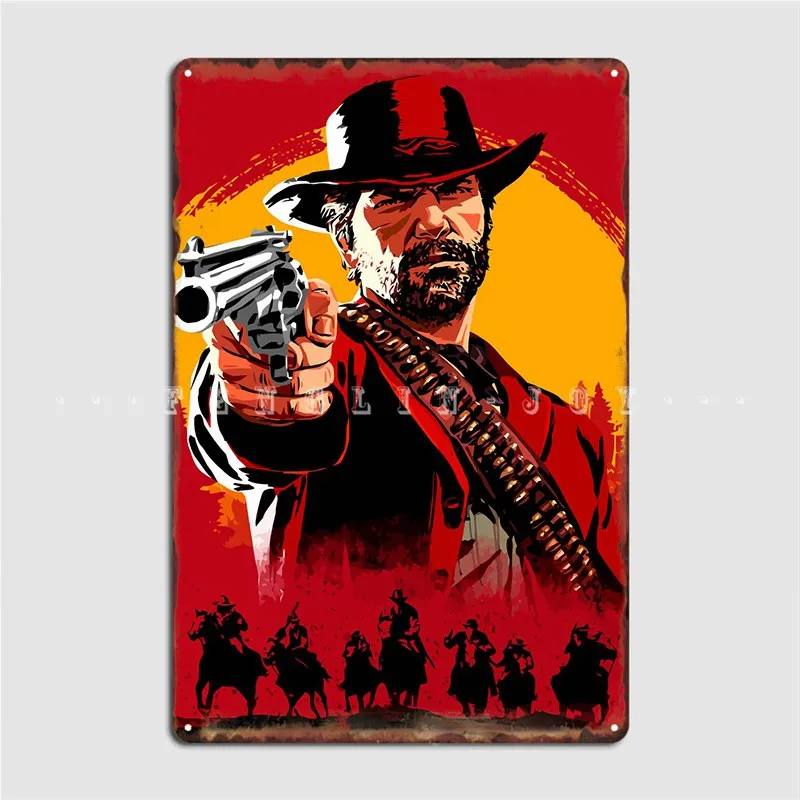 

Металлический плакат Артура Моргана, постер, винтажный жестяной плакат для клувечерние