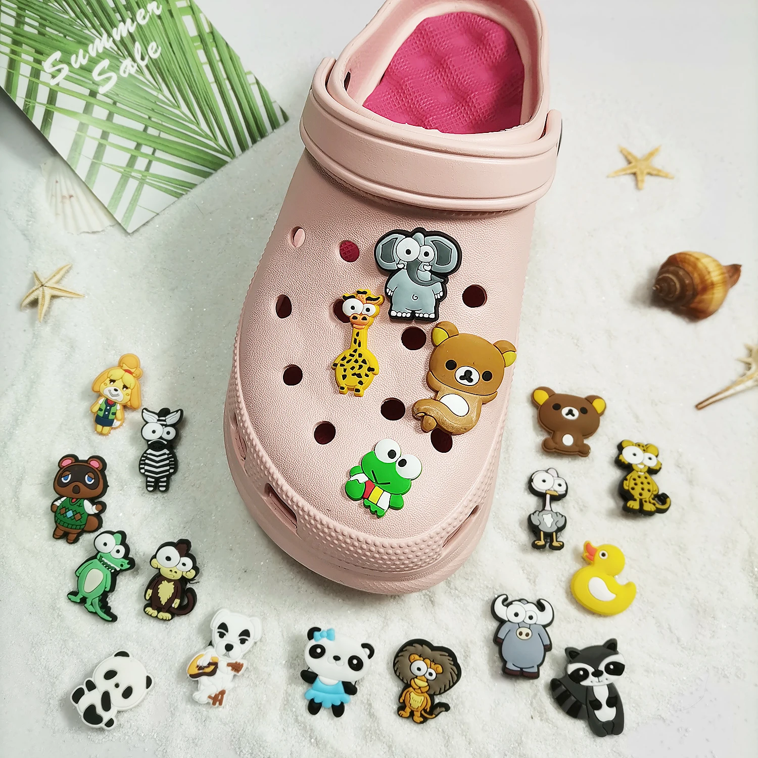 1 шт. подвески для обуви милые животные Медведь обезьяна утка Пряжка детей Croc Jibz