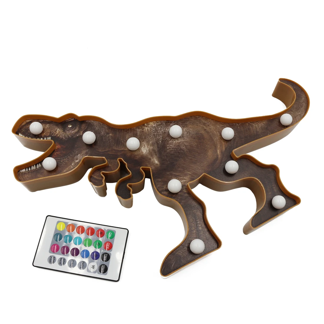 Dinosaur Lanpulux с пультом дистанционного управления, 3D ночник с динозавром, цветной светодиодный светильник для детей, маленьких мальчиков, настольная лампа с животными, подарок на день рождения - Испускаемый цвет: Dinosaur