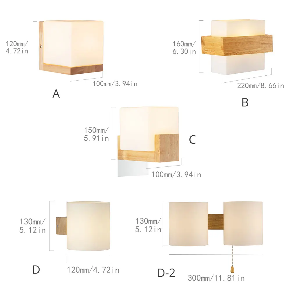 Светодиодная настенная лампа E27 для прикроватного столика современный